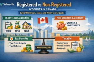 Registered vs Non-Registered Accounts in Canada: Key Differences, Taxes, and When to Use Each